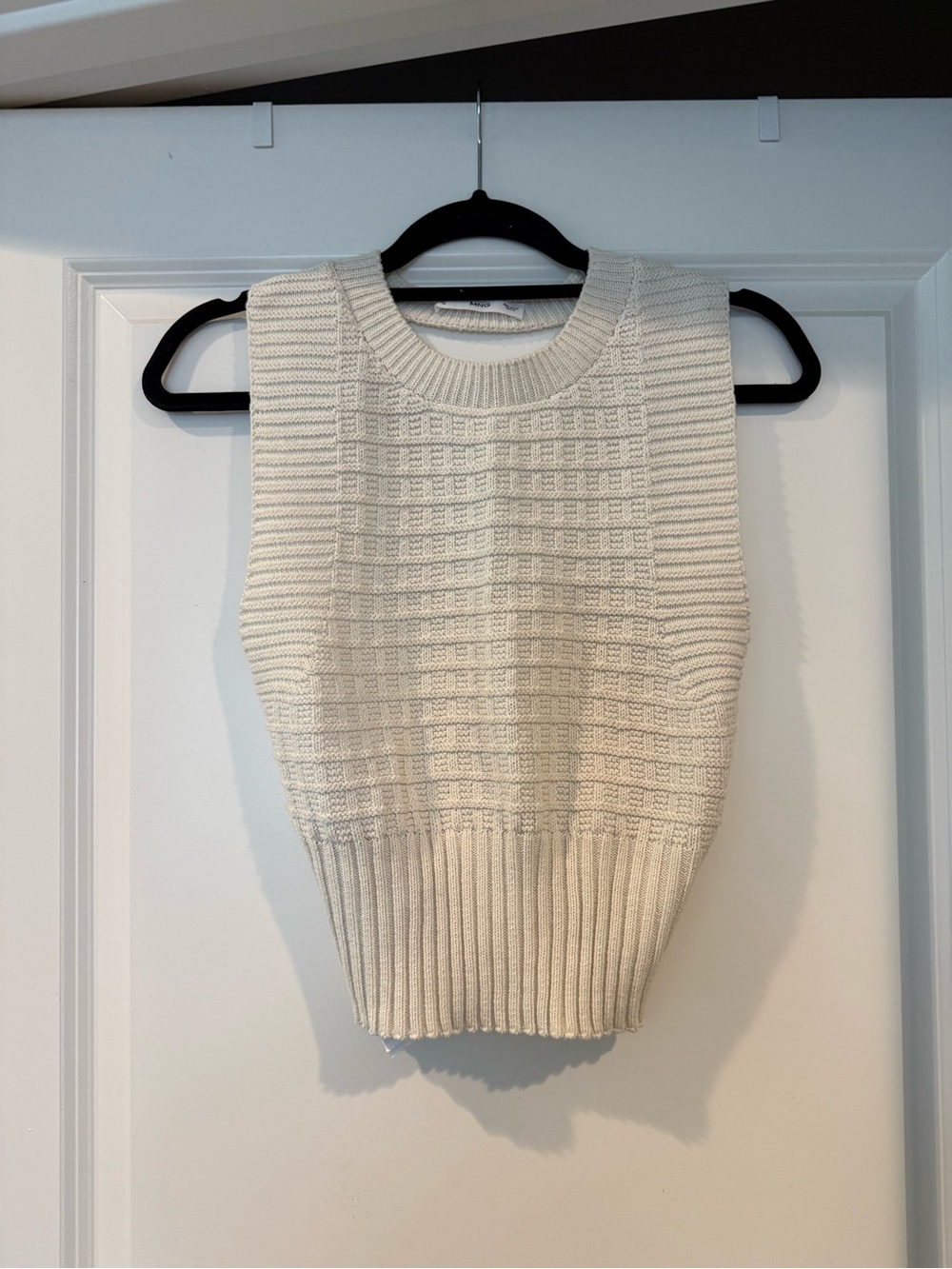 MNG Knit Open Back Cable Knit Top